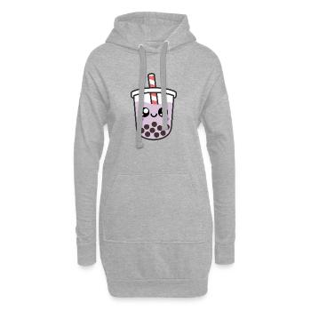 Kawaii Bubble Tee - Hoodie-Kleid - Grau meliert - Vorne