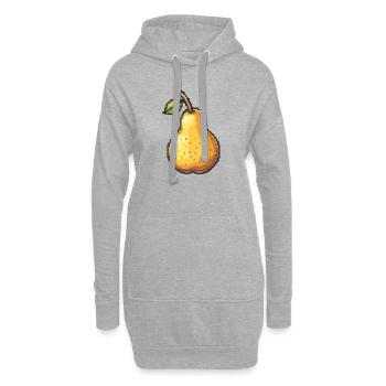Ampoule Pixel Art Rétro - Sweat-shirt à capuche long Femme - gris chiné - Devant