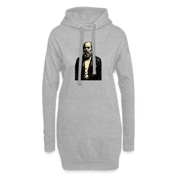 Sokrates, Antikrates, Griechenland, Philosoph, Noir, Porträt - Hoodie-Kleid - Grau meliert - Vorne