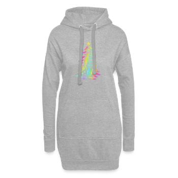 Weihnachtsbaum Nussknacker - Hoodie-Kleid - Grau meliert - Vorne