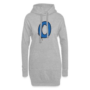 Mica Goutte O - Sweat-shirt à capuche long Femme - gris chiné - Devant