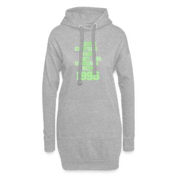 Ehe 1995 - Hoodie-Kleid - Grau meliert - Vorne