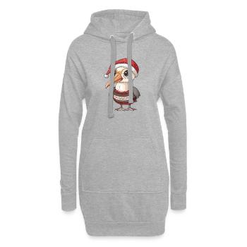 Pelikan Vogel Weihnachten - Hoodie-Kleid - Grau meliert - Vorne