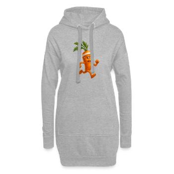 Jogging Karotten  - Hoodie-Kleid - Grau meliert - Vorne