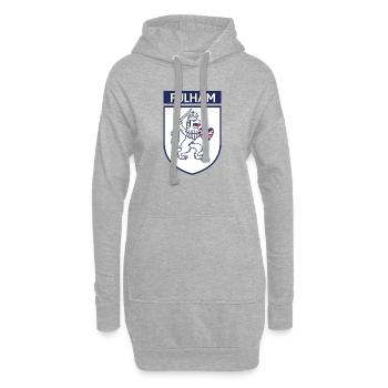 Lion héraldique avec épée - Sweat-shirt à capuche long Femme - gris chiné - Devant