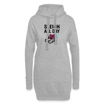 Sleigh All Day. - Hoodie-Kleid - Grau meliert - Vorne