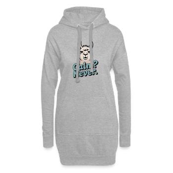 Calm? Never. – Null Gelassenheit - Hoodie-Kleid - Grau meliert - Vorne