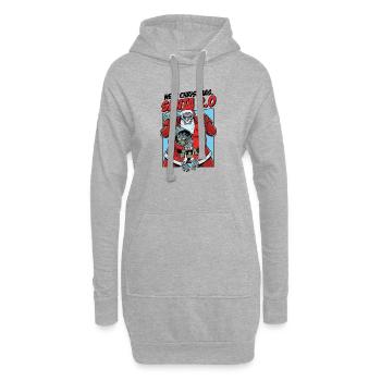 Santa 2.0 Cyborg - Hoodie-Kleid - Grau meliert - Vorne