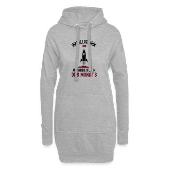 Mitarbeiterin des Monats Installateurin Sanitär - Hoodie-Kleid - Grau meliert - Vorne