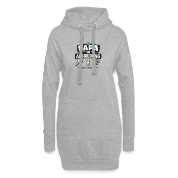 Papa in Ausbildung Level 1 - Hoodie-Kleid - Grau meliert - Vorne