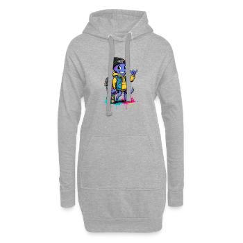 Tentakel Skate Crew Cartoon - Hoodie-Kleid - Grau meliert - Vorne