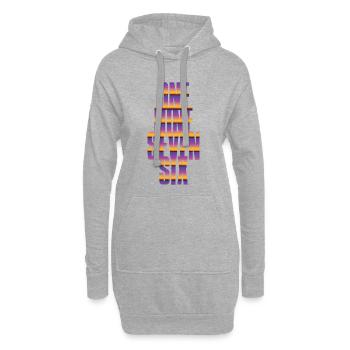 Vintage 1976 - Hoodie-Kleid - Grau meliert - Vorne