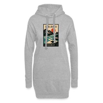 Entdecken Sie Polarabenteuer von Spitzbergen in Norwegen - Hoodie-Kleid - Grau meliert - Vorne
