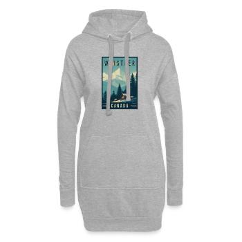 Découvrez Winter Wonderland Whistler au Canada - Sweat-shirt à capuche long Femme - gris chiné - Devant