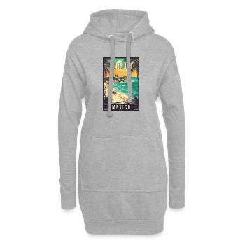 Entdecken Sie Tulum im tropischen Paradies Mexikos - Hoodie-Kleid - Grau meliert - Vorne