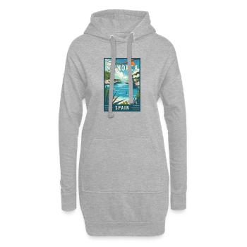 Entdecken Sie Serenity auf Menorca – Spanien - Hoodie-Kleid - Grau meliert - Vorne