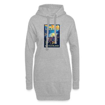 Entdecken Sie Ruhe in Locarno – Schweiz - Hoodie-Kleid - Grau meliert - Vorne