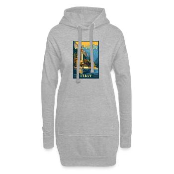 Entdecken Sie die Schönheit des Gardasees in Italien - Hoodie-Kleid - Grau meliert - Vorne