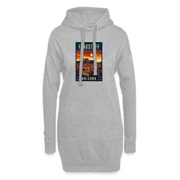 Entdecken Sie die landschaftliche Schönheit von Flagstaff in Arizona - Hoodie-Kleid - Grau meliert - Vorne
