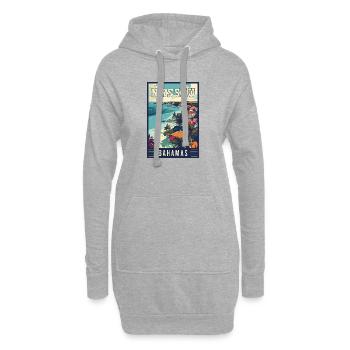 Entdecken Sie die Bahamas und Nassau – Tropisches Paradies - Hoodie-Kleid - Grau meliert - Vorne
