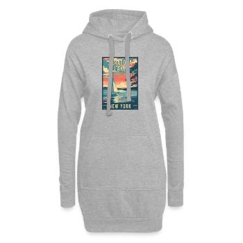 Explorez le lac Saratoga dans l’État de New York - Sweat-shirt à capuche long Femme - gris chiné - Devant