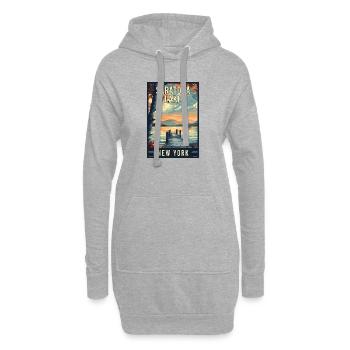 Erleben Sie den Saratoga Lake im Bundesstaat New York - Hoodie-Kleid - Grau meliert - Vorne