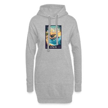 Entdecken Sie das faszinierende Tossa de Mar in Spanien - Hoodie-Kleid - Grau meliert - Vorne
