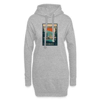 Entdecken Sie die Stadt Vancouver im pazifischen Nordwesten in Kanada - Hoodie-Kleid - Grau meliert - Vorne