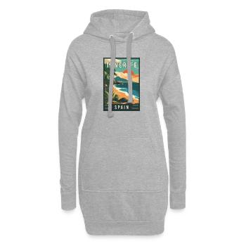 Entdecken Sie die Kanarischen Inseln und Teneriffa in Spanien - Hoodie-Kleid - Grau meliert - Vorne