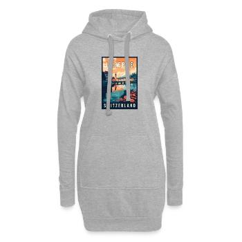 Erleben Sie die Schweizer Alpen und Luzern in der Schweiz - Hoodie-Kleid - Grau meliert - Vorne
