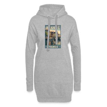 Entdecken Sie Rennes in Frankreich – eine charmante französische Stadt - Hoodie-Kleid - Grau meliert - Vorne