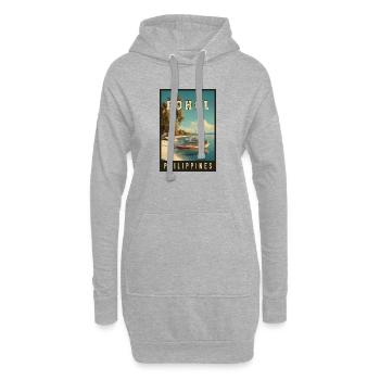 Erleben Sie die tropische Insel Bohol auf den Philippinen - Hoodie-Kleid - Grau meliert - Vorne