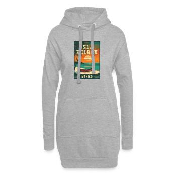 Entdecken Sie das Paradies auf der Isla Holbox in Mexiko - Hoodie-Kleid - Grau meliert - Vorne