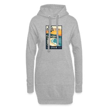 Entdecken Sie die Mittelmeer-Costa del Sol in Spanien - Hoodie-Kleid - Grau meliert - Vorne