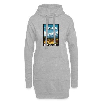 Entdecken Sie Tongariro in Neuseeland - Hoodie-Kleid - Grau meliert - Vorne