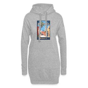 Entdecken Sie die lebendigen Souks von Marrakesch in Marokko - Hoodie-Kleid - Grau meliert - Vorne