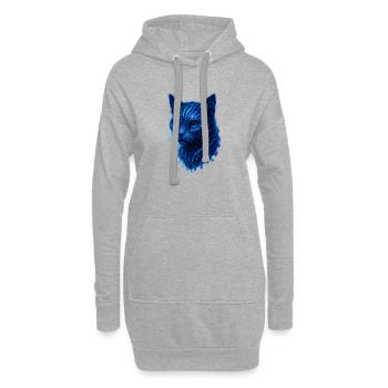 Chat Cyber Biolumineszente Neon - Hoodie-Kleid - Grau meliert - Vorne