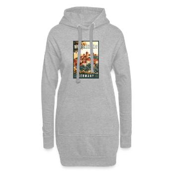 Découvrez le superbe joyau historique de Nuremberg en Allemagne - Sweat-shirt à capuche long Femme - gris chiné - Devant