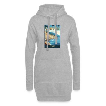 Découvrez Charming Camogli en Italie - Sweat-shirt à capuche long Femme - gris chiné - Devant