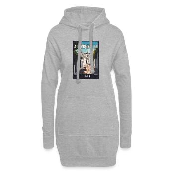 Entdecken Sie den mediterranen Alberobello in Italien - Hoodie-Kleid - Grau meliert - Vorne