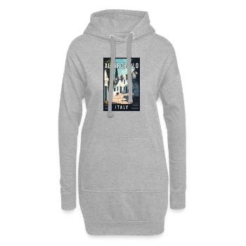Erkunden Sie den Mittelmeer-Alberobello in Italien - Hoodie-Kleid - Grau meliert - Vorne