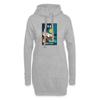 Experience Captivating Faro in Portugal - Hoodie Dress - heather grey - Front