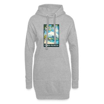 Découvrez la Mooréa tropicale en Polynésie française - Sweat-shirt à capuche long Femme - gris chiné - Devant
