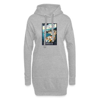 Erleben Sie den Inselcharme von Korfu in Griechenland - Hoodie-Kleid - Grau meliert - Vorne