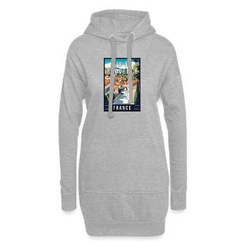 Experience Charming Aix-en-Provence in France - Hoodie Dress - heather grey - Front