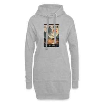 Découvrez les sentiers de randonnée du Kungsleden en Suède - Sweat-shirt à capuche long Femme - gris chiné - Devant