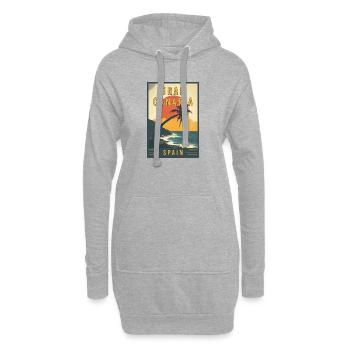 Explorez les îles Canaries et Gran Canaria en Espagne - Sweat-shirt à capuche long Femme - gris chiné - Devant