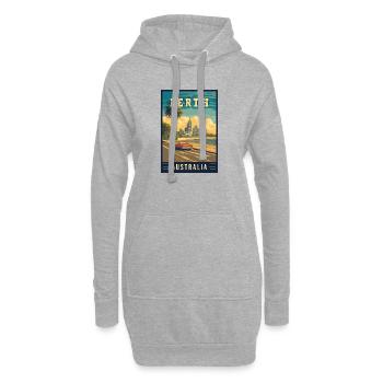 Erleben Sie City by the Swan River Perth in Australien - Hoodie-Kleid - Grau meliert - Vorne