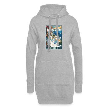 Entdecken Sie die zeitlose Schönheit von Rhodos in Griechenland - Hoodie-Kleid - Grau meliert - Vorne