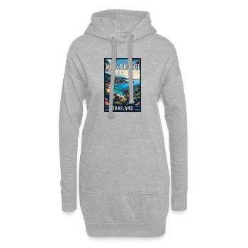 Entdecken Sie das Paradies in Koh Samui in Thailand - Hoodie-Kleid - Grau meliert - Vorne